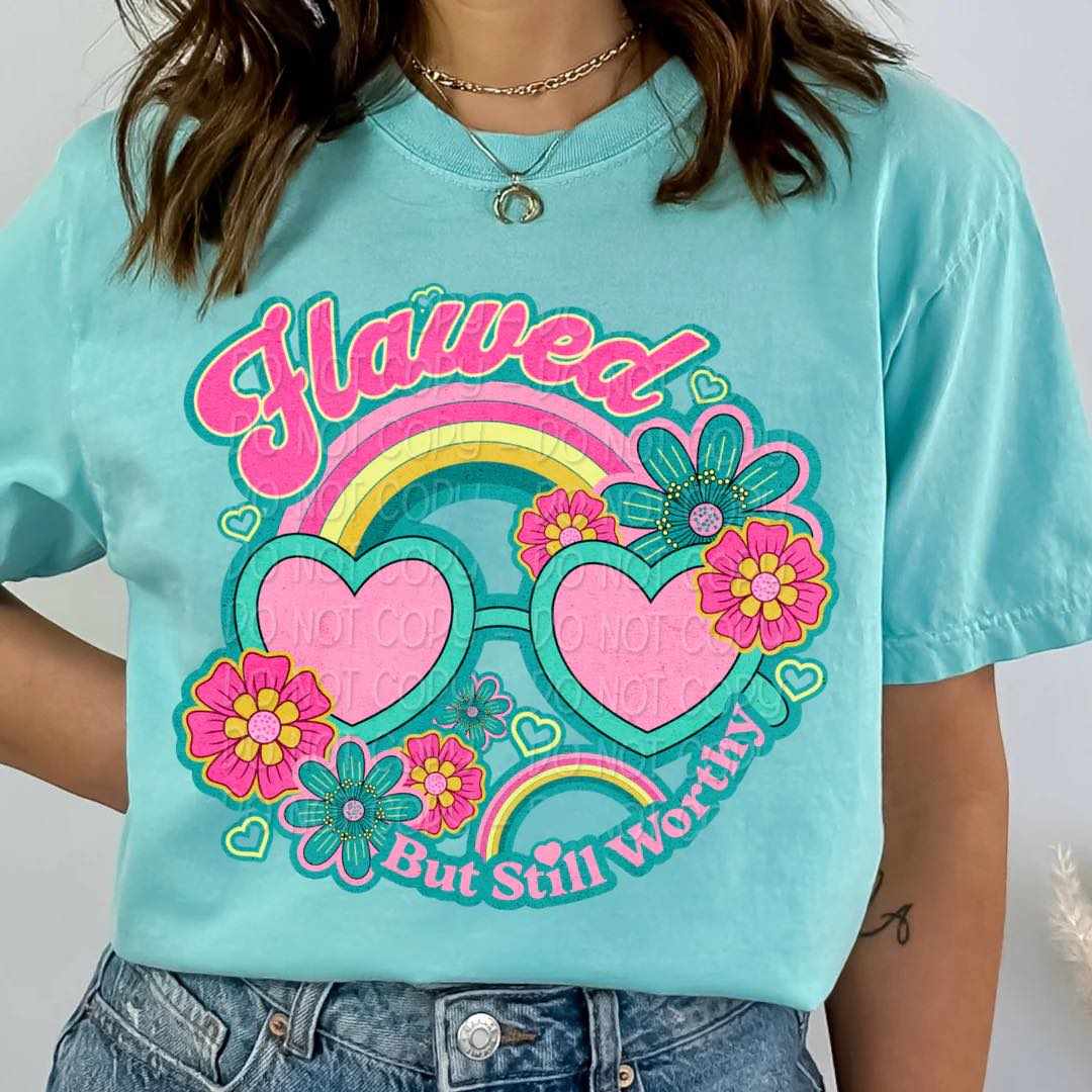 Flawed but still worthy heart shades 41189 DTF TRANSFER