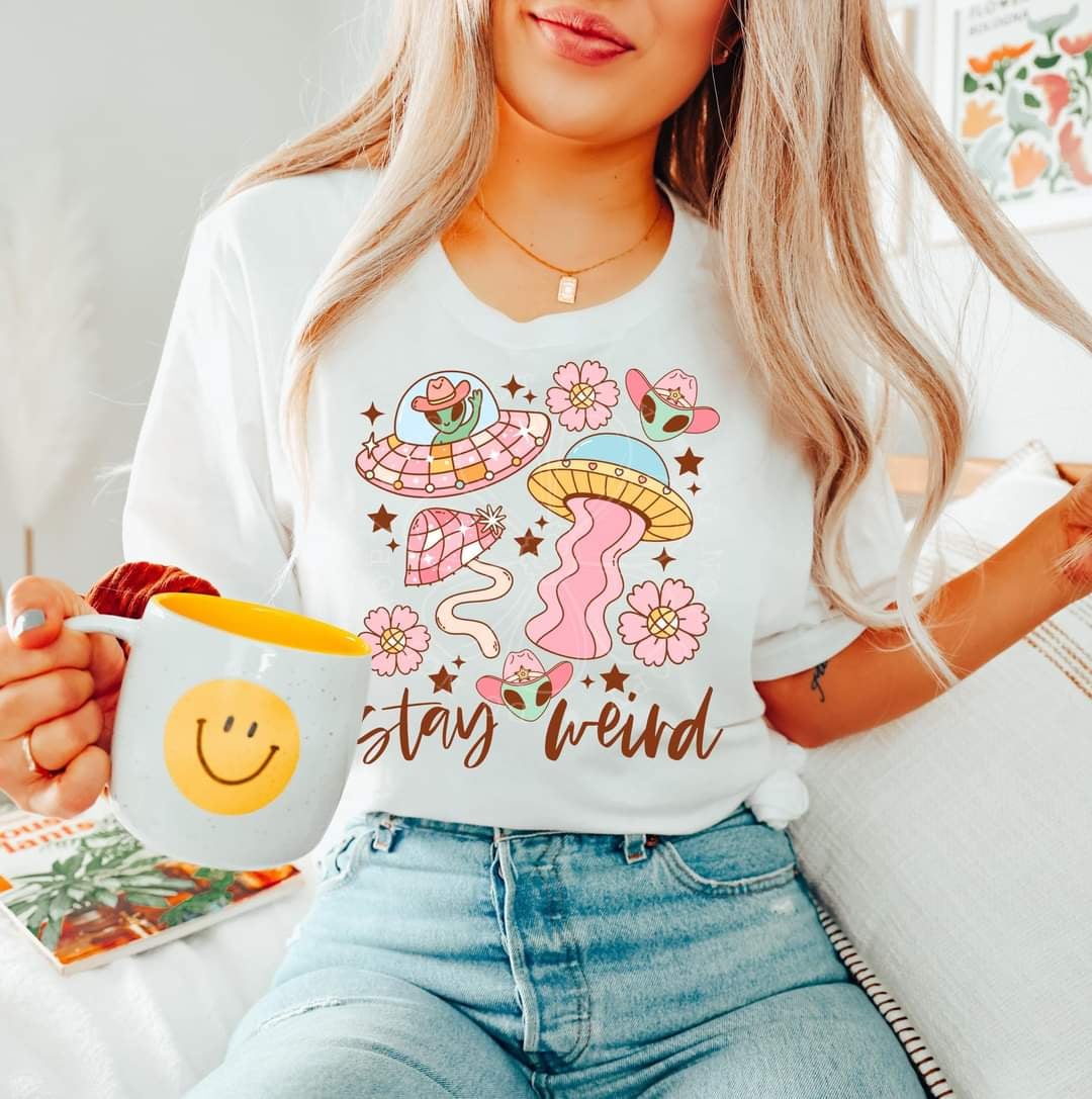 Stay weird pink alien items (LYTTLE) 43234 DTF transfers