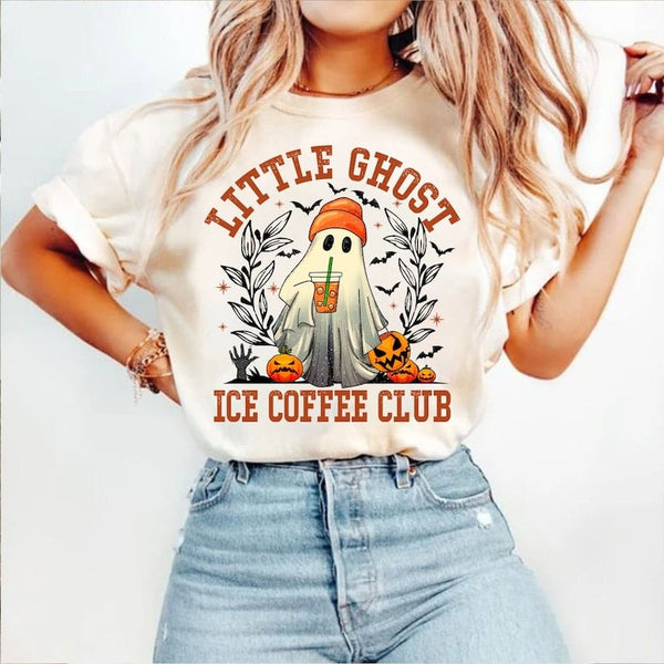 Little ghost iced coffee club 41912 DTF transfer