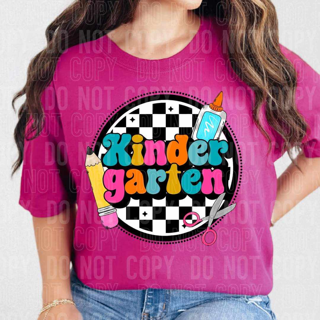 Kindergarten checkered circle (SBB) 43291 DTF transfer