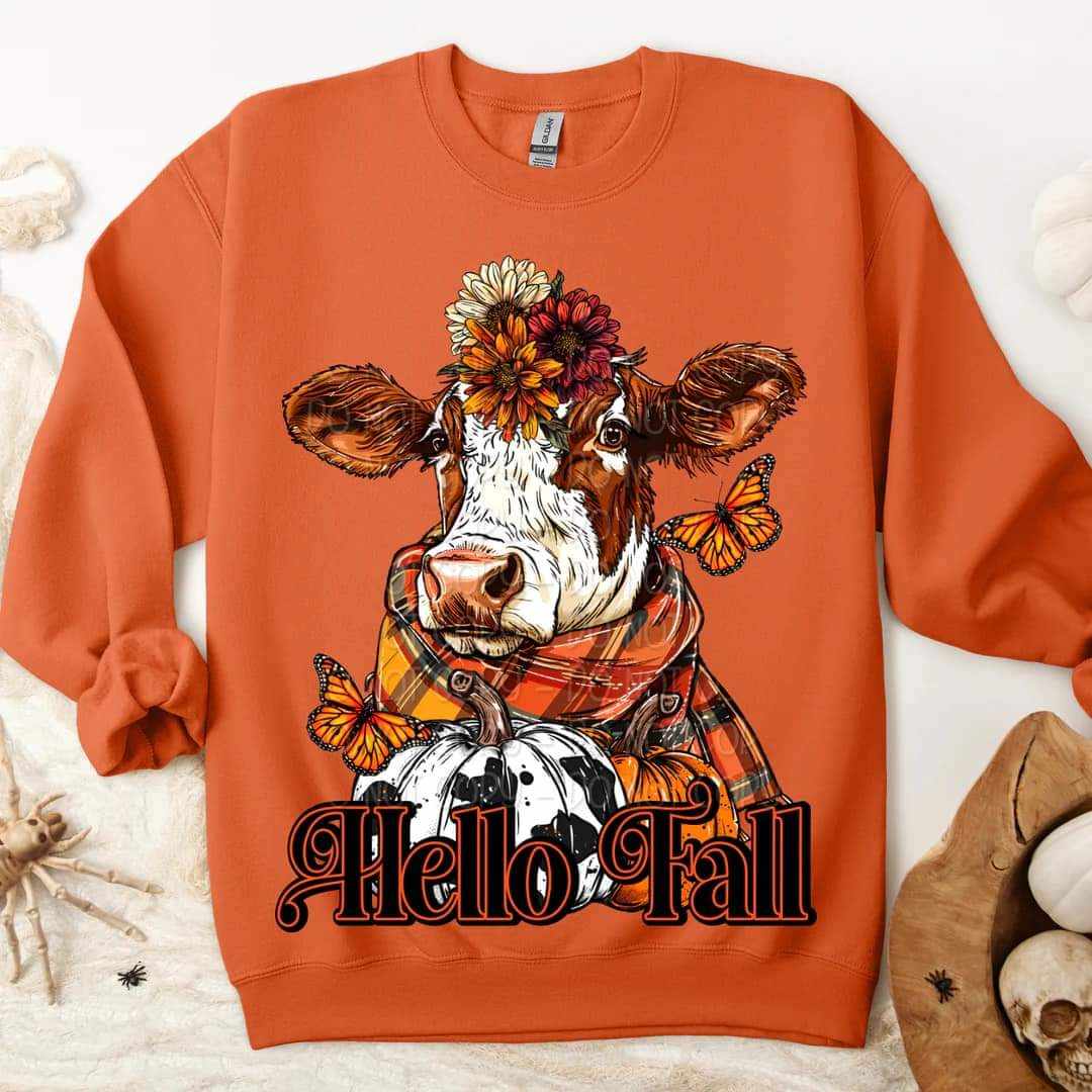 Hello fall cow exclusive 41192 DTF TRANSFER