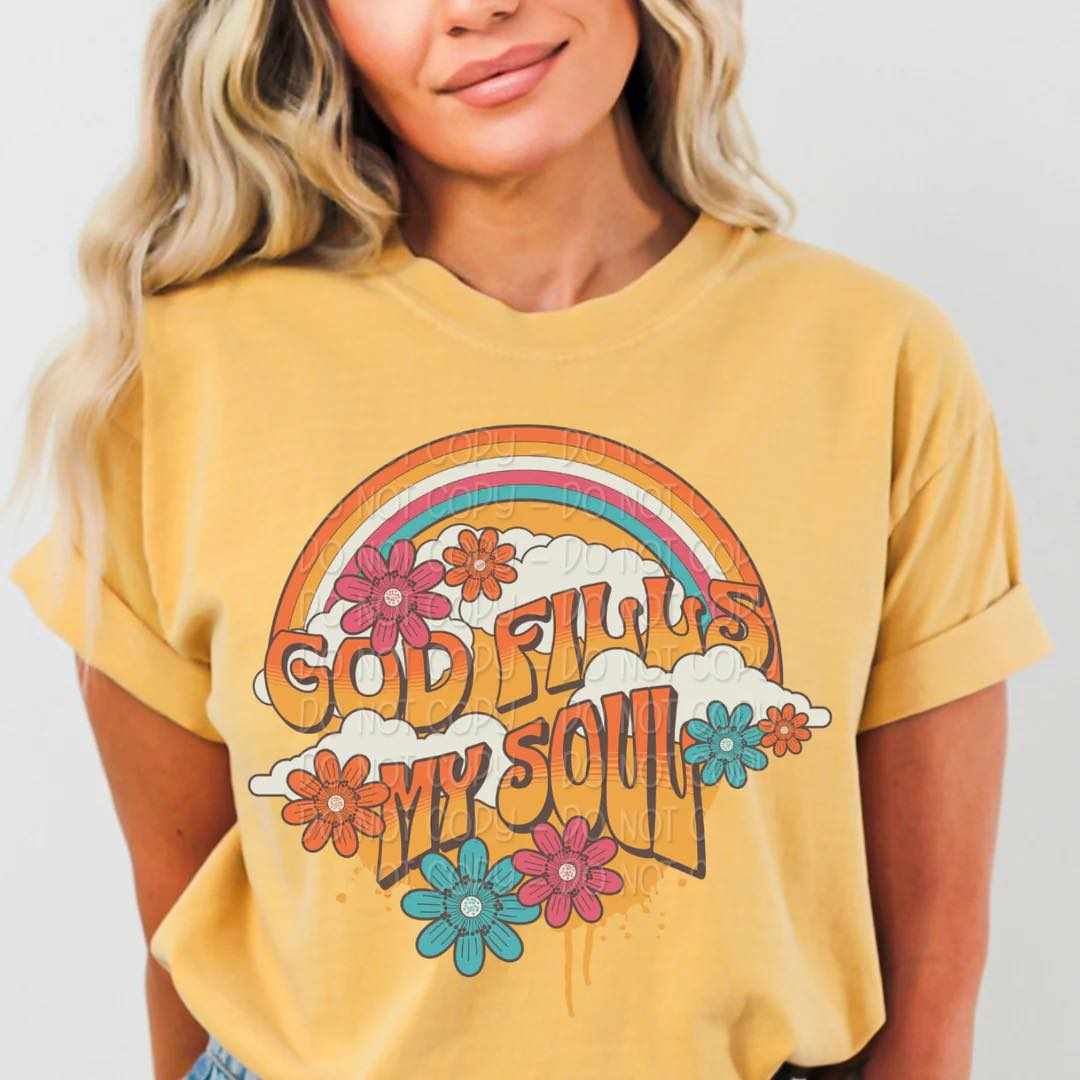 God fills my soul rainbow 41191 DTF TRANSFER