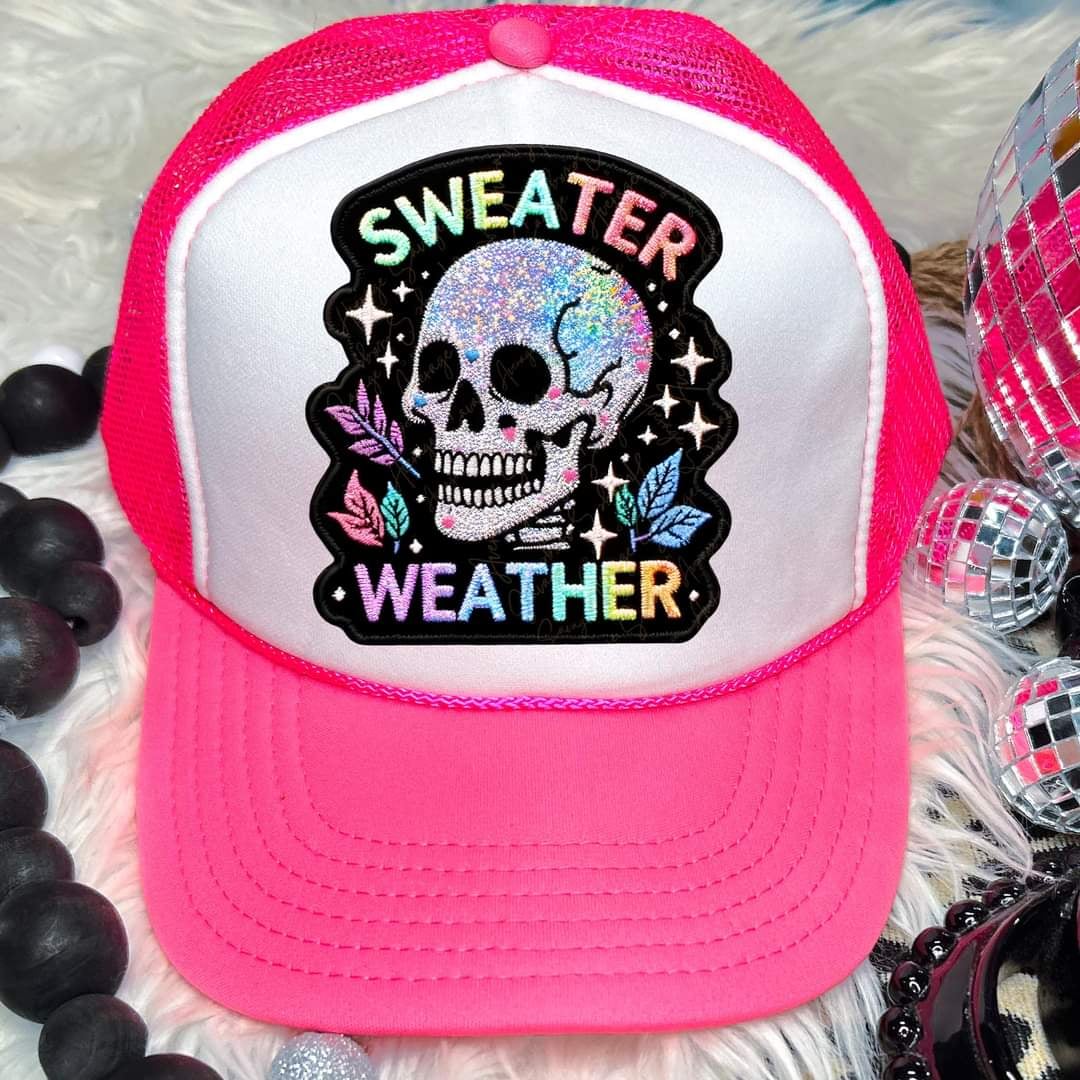 Sweater weather hat patch 41938 DTF transfer
