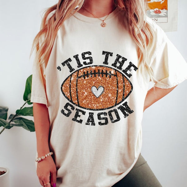Tis the season glittery football 41907 DTF transfer