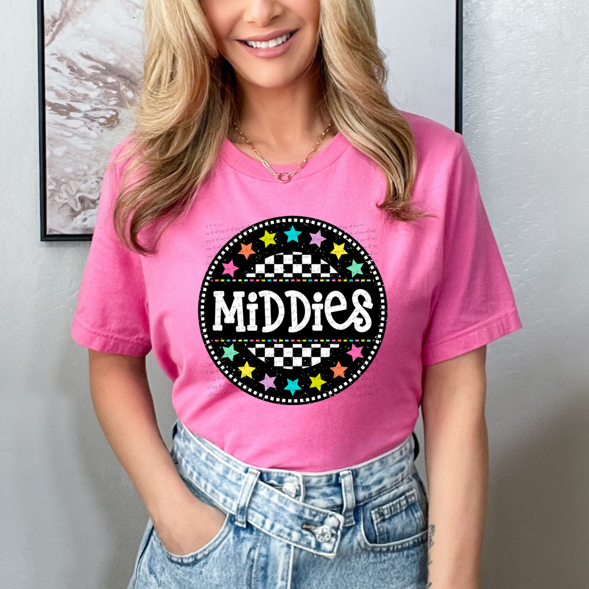 Middies Checkered Stars 42187 DTF transfer