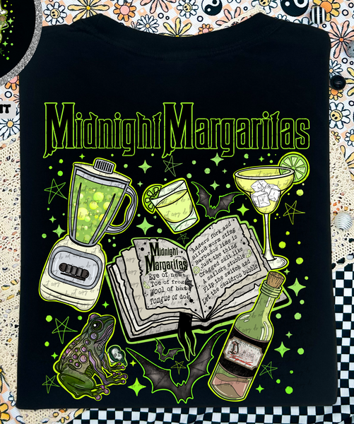 Midnight Margaritas Green (Back Print) 57053 DTF transfer