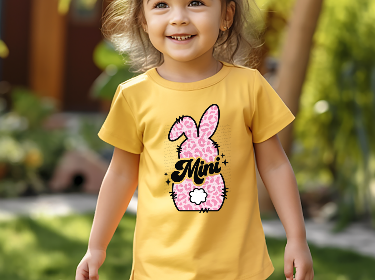 Mini Bunny Pink Leopard 81784 DTF Transfer
