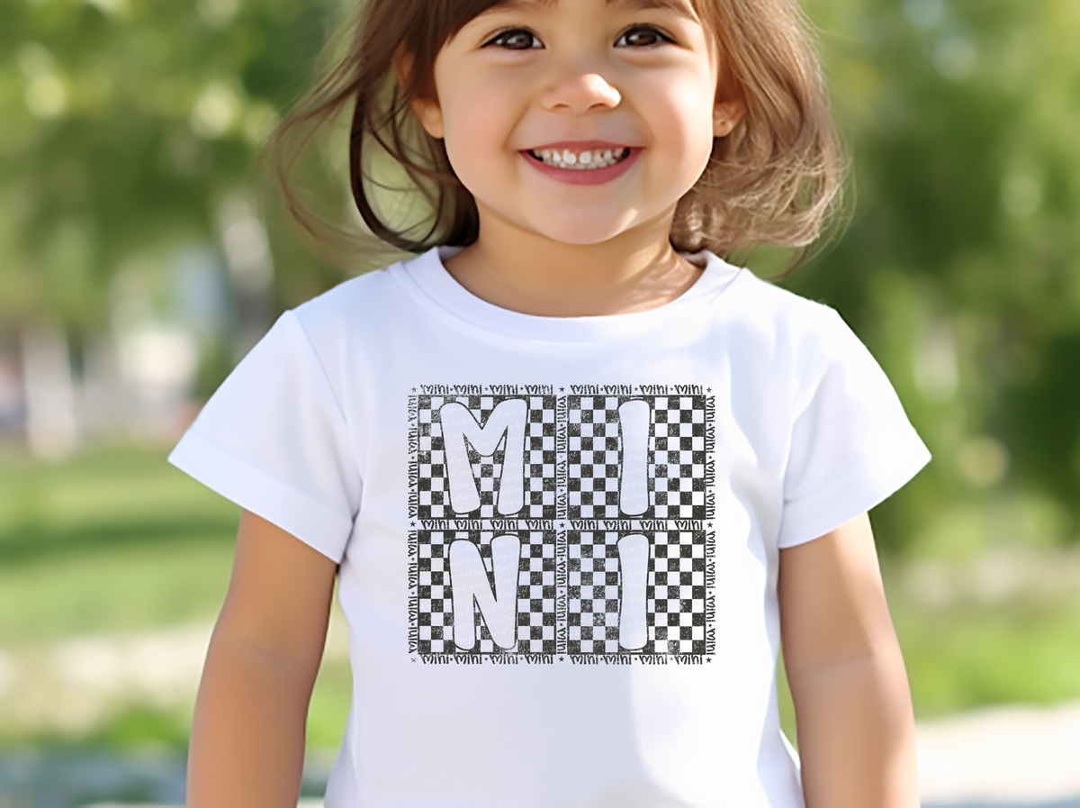 Mini Checkered Grey 86719 DTF Transfer