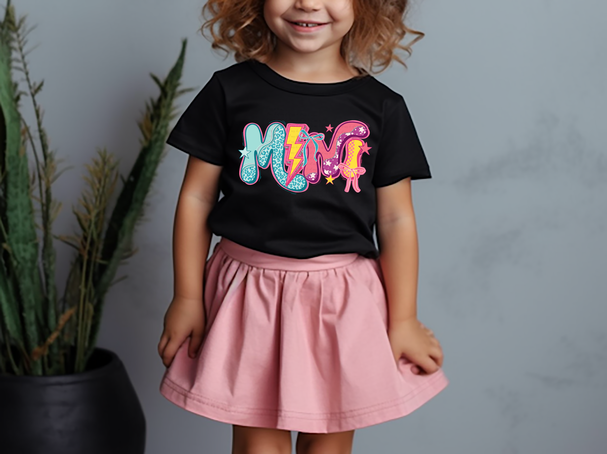 Mini Lightning Bolt Bow Stars 110138 DTF transfer