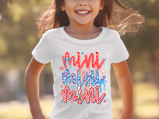 Mini Stacked Patriotic 111781 DTF transfer