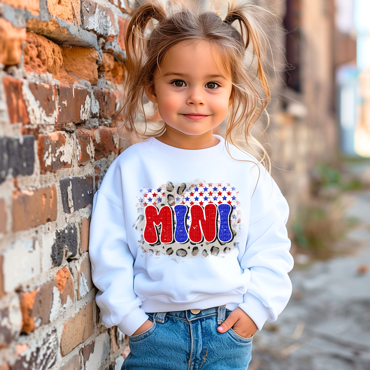 Mini Leopard and Stars 4th Of July 104233 DTF transfer