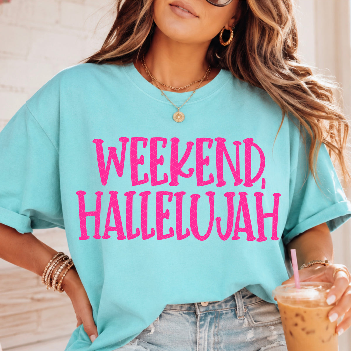 Weekend, hallelujah PINK (SDD) DTF Transfer