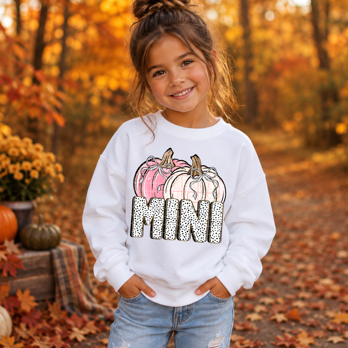 Mini light pink dark pink pumpkins (SDD) DTF Transfer