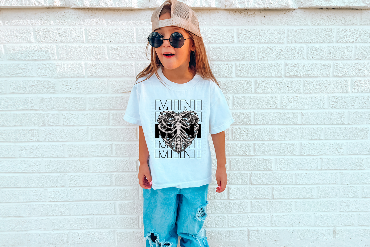 Mini Stacked Heart Ribcage 116595 DTF Transfer