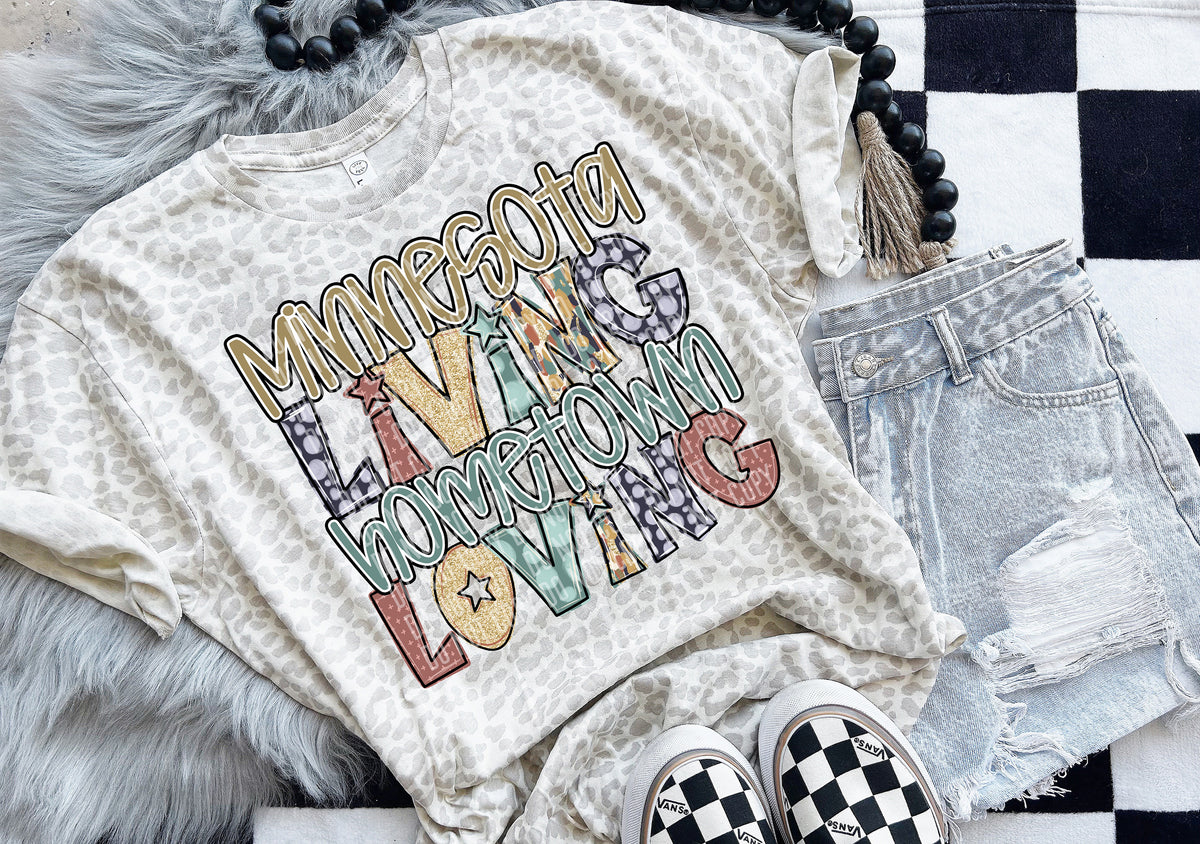 Minnesota Living Hometown Loving 57848 DTF transfer