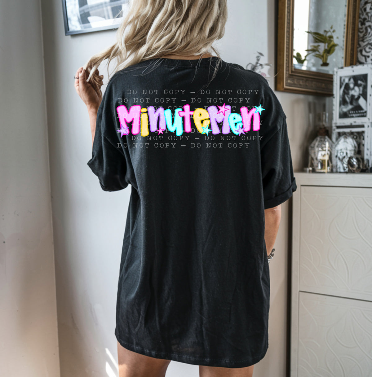 Minutemen With Stars - Neon 104769 DTF transfer