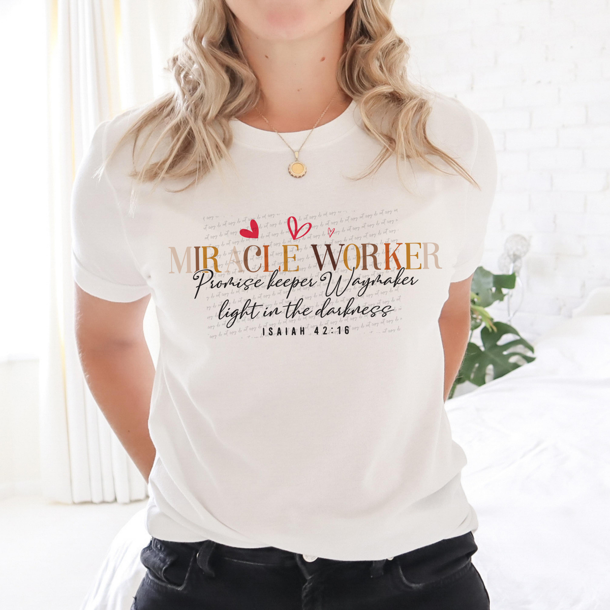 Miracle Worker Promise Keeper Light In The Darkness Isaiah 42:16 76599 DTF Transfer