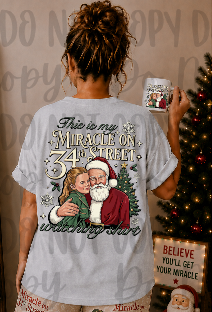 Mircale on 34th street watching shirt (POCKET ONLY) (Starlight) DTF
