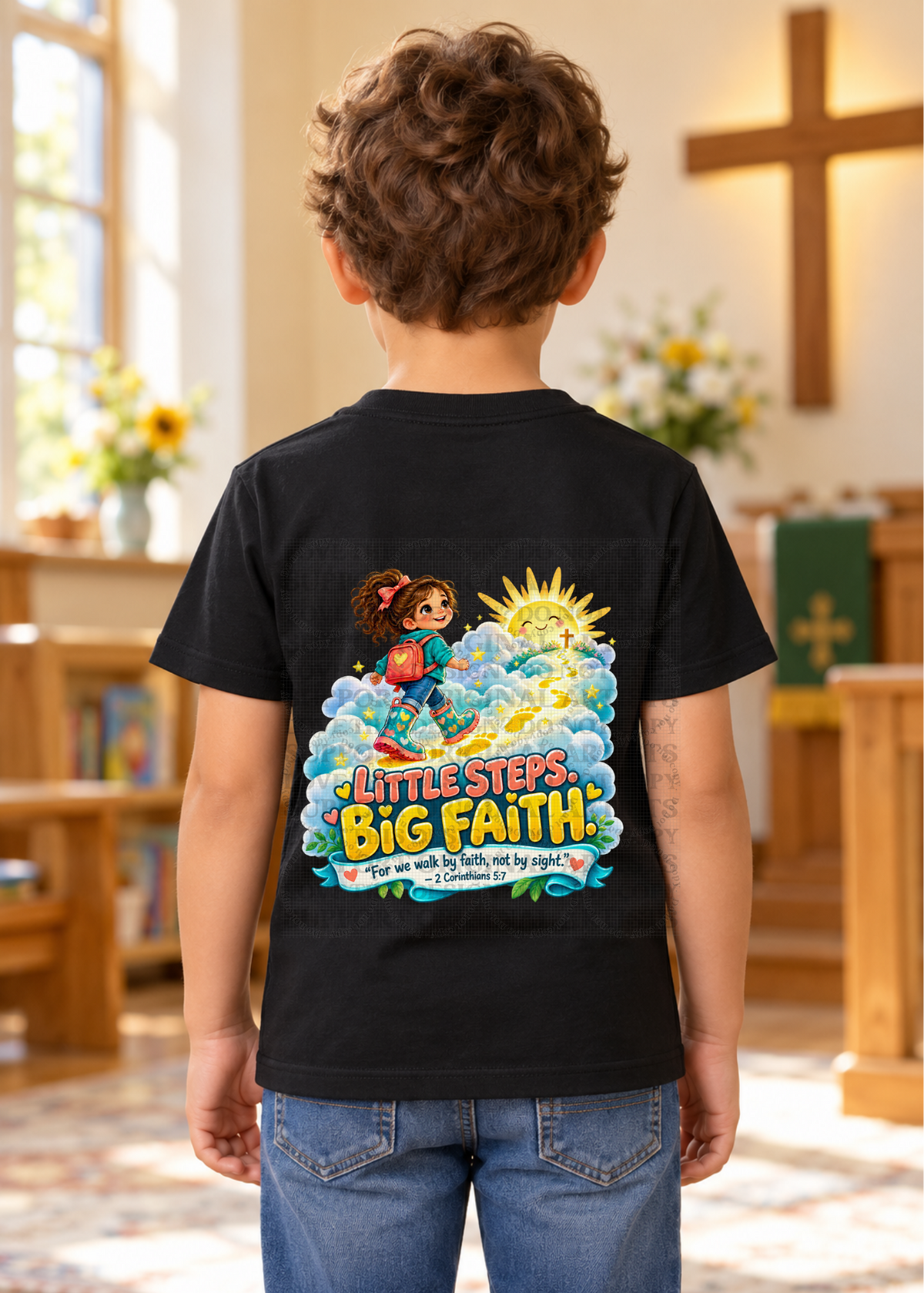Little steps big faith DTF Transfer