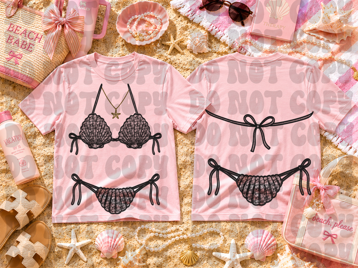 Black lace bikini (BACK ONLY) (Starlight) DTF