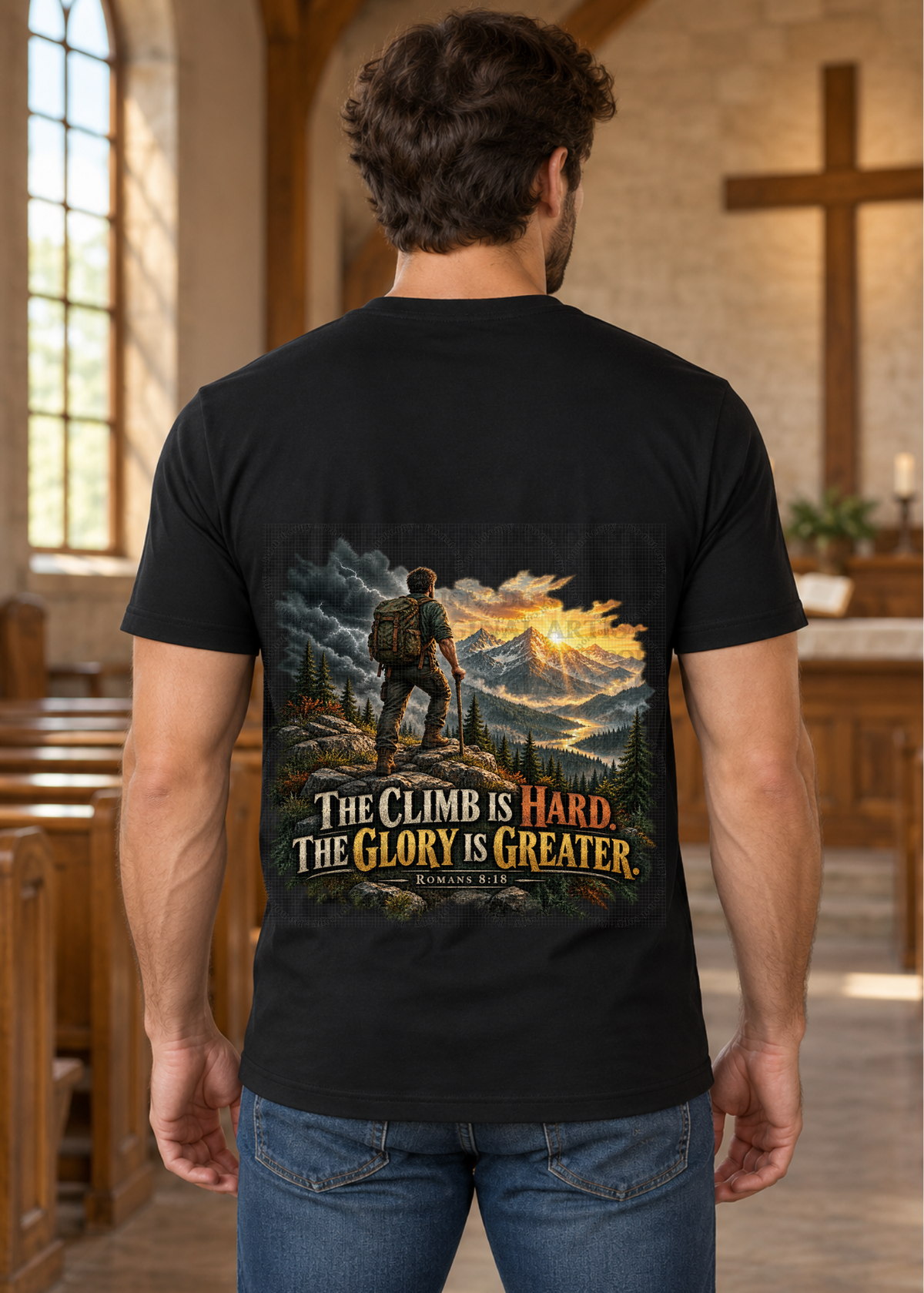 The climb is hard the glory is greater DTF Transfer