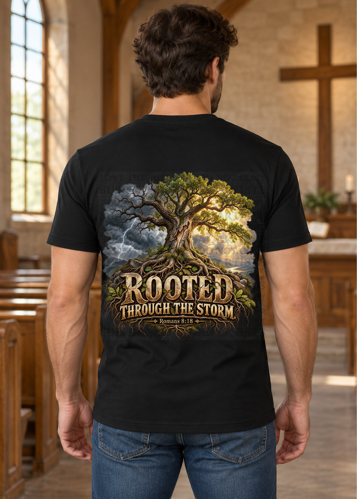 Rooted through the storm tree DTF Transfer