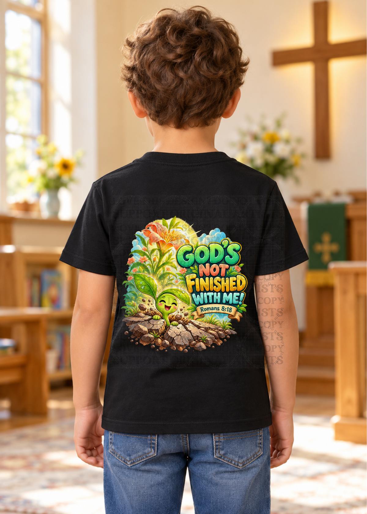 God's not finished with me plant DTF Transfer
