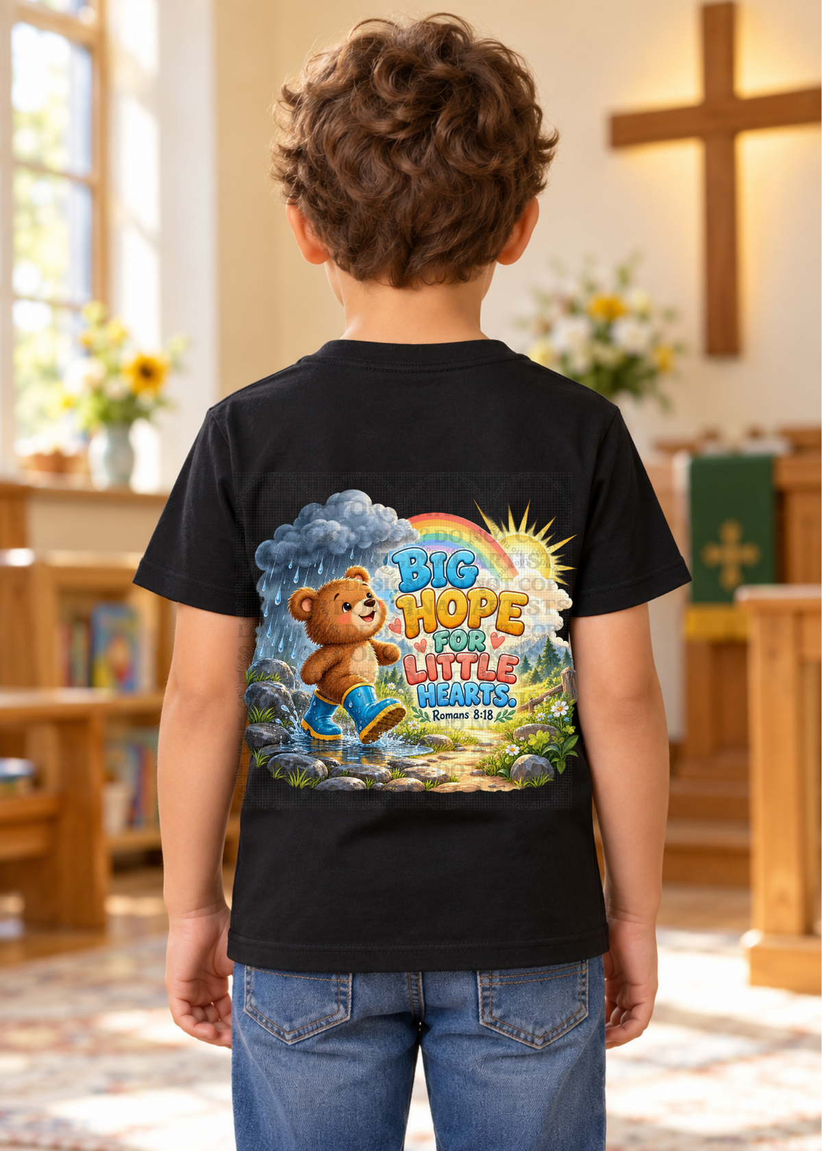 Big hope for little hearts bear DTF Transfer