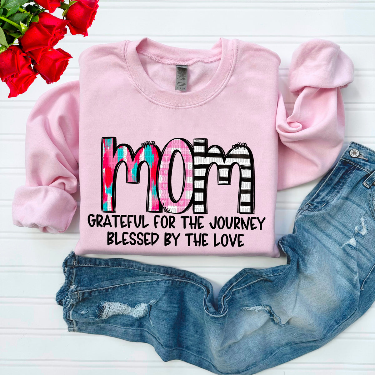 Mom *Black/Without Hearts* (SDD) 72430 DTF Transfer