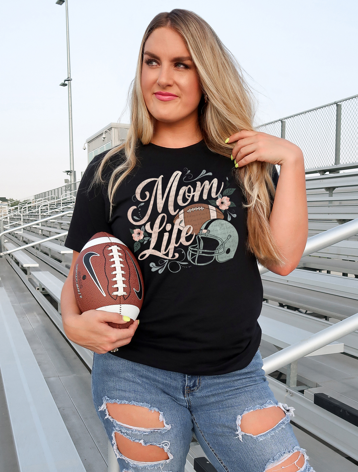 Mom Life Football 63043 DTF transfer