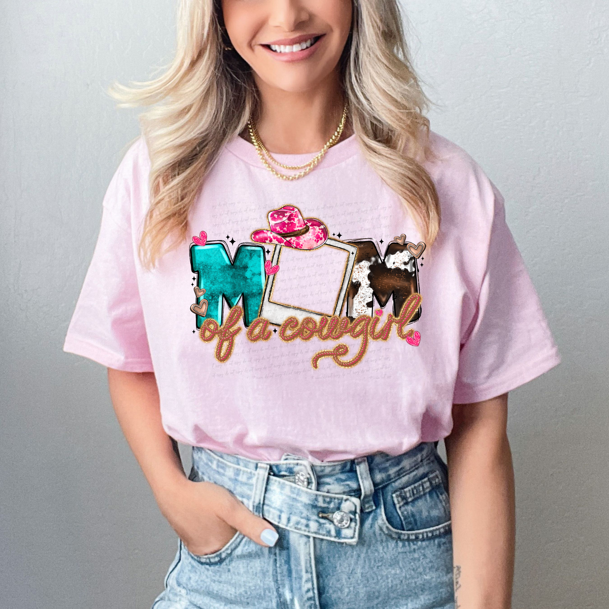 Mom Of A Cowgirl 110013 DTF transfer