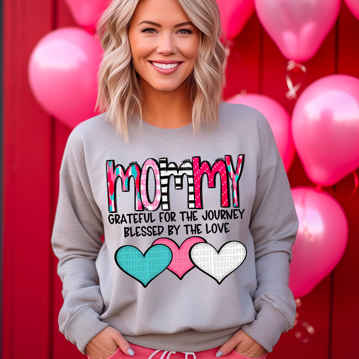 Mommy *Black/With Hearts* (SDD) 72435 DTF Transfer