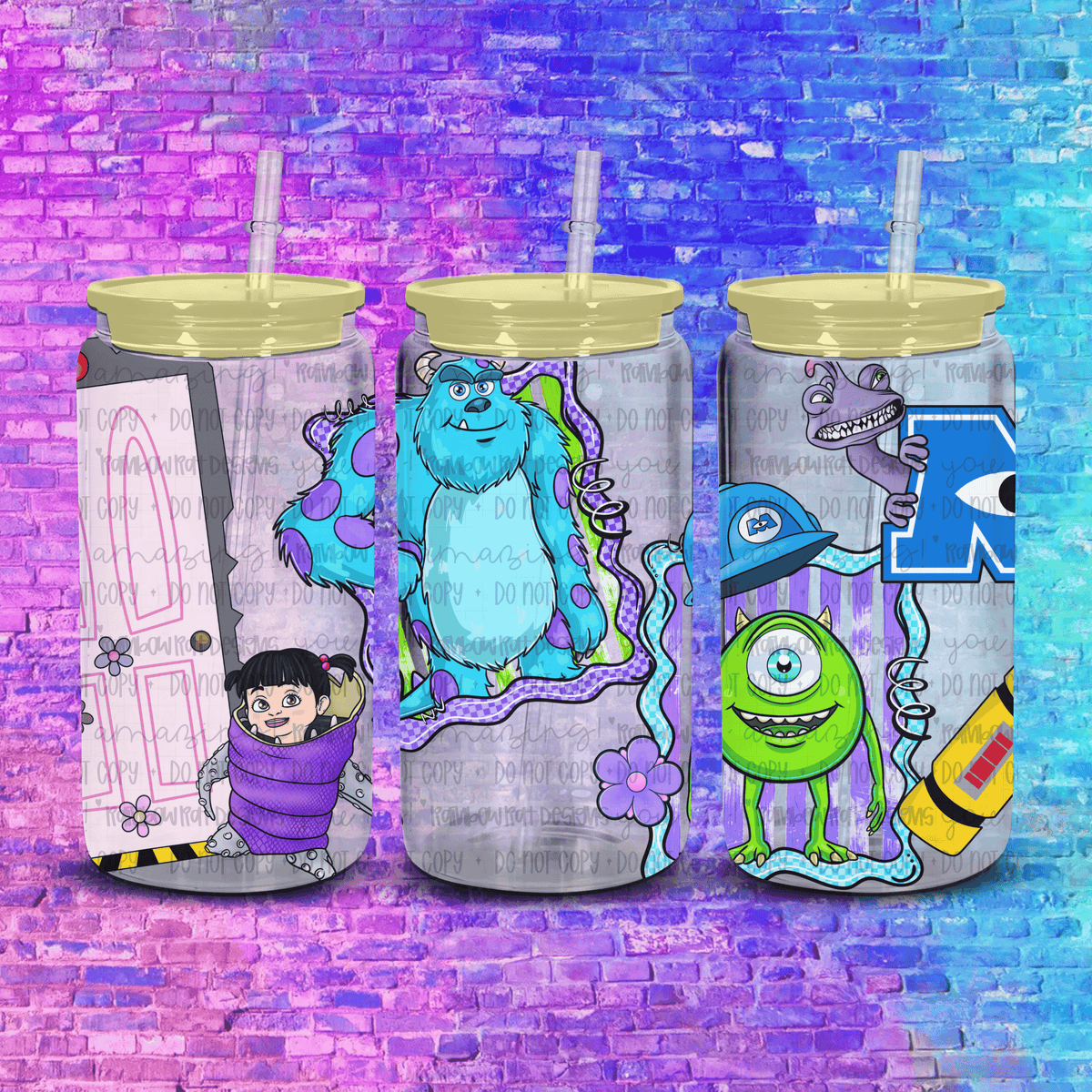 Monsters collage (RRD) UV DTF WRAP
