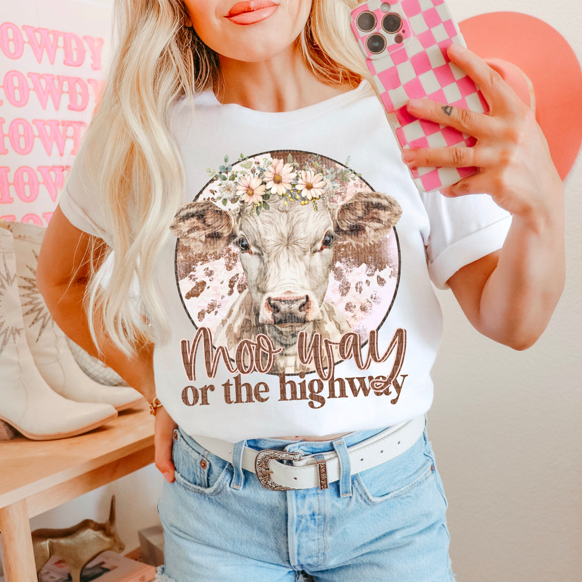 Moo Way Or The Highway (SDD) DTF Transfer
