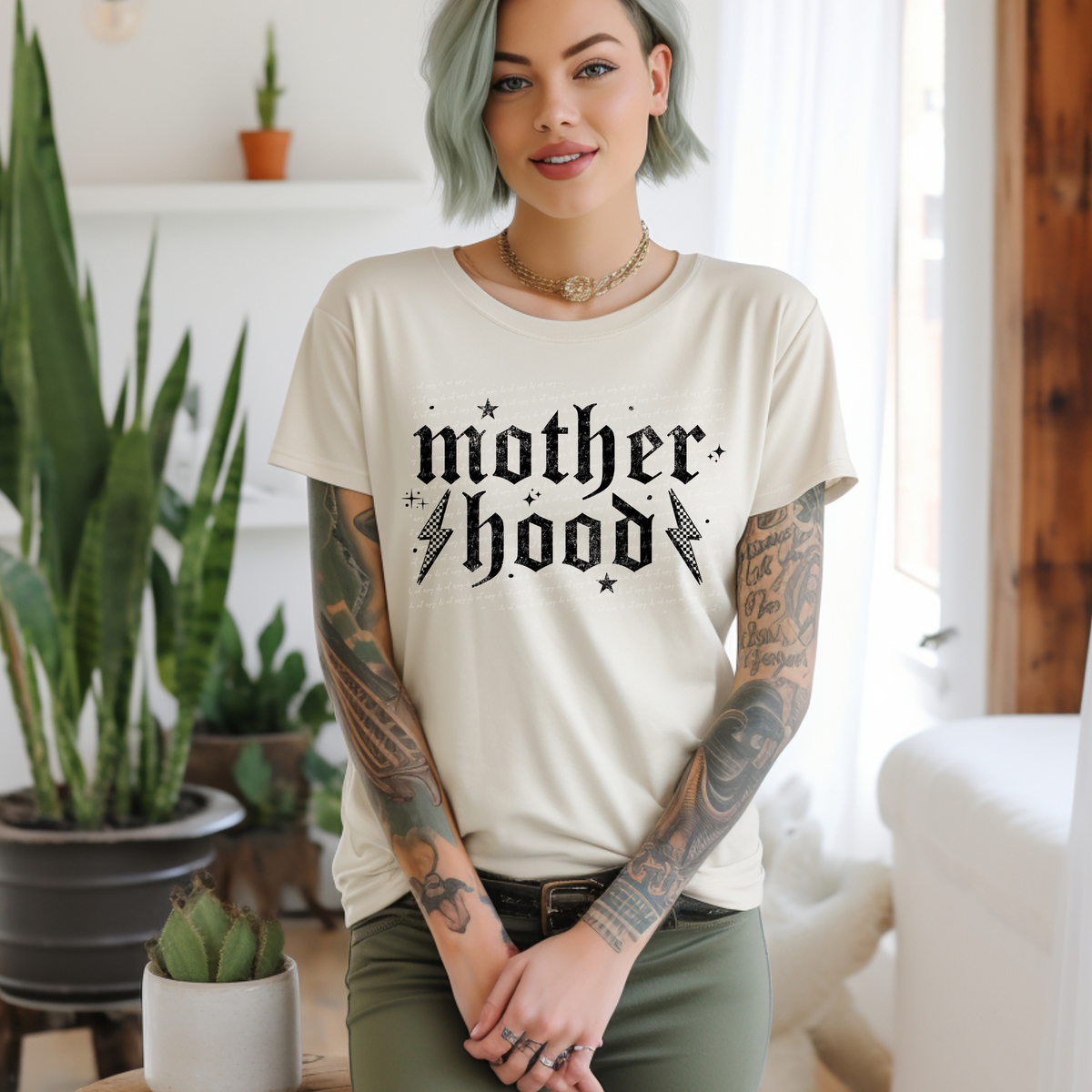 Mother Hood Gothic Black Grunge 86590 DTF Transfer