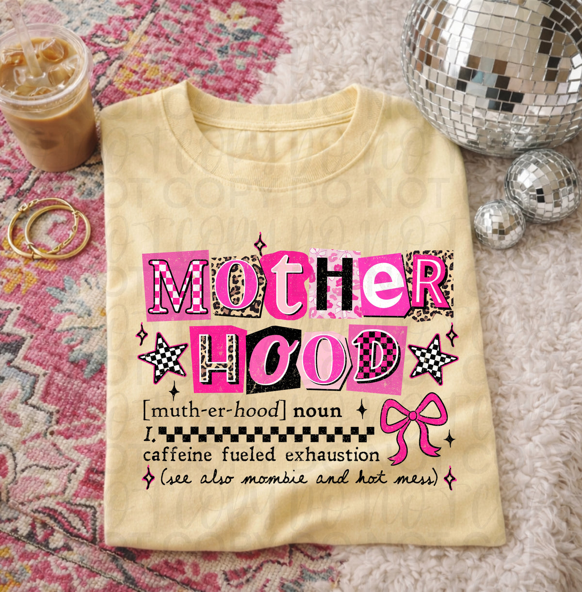 Motherhood caffeine fueled addiction (UAC) DTF Transfer