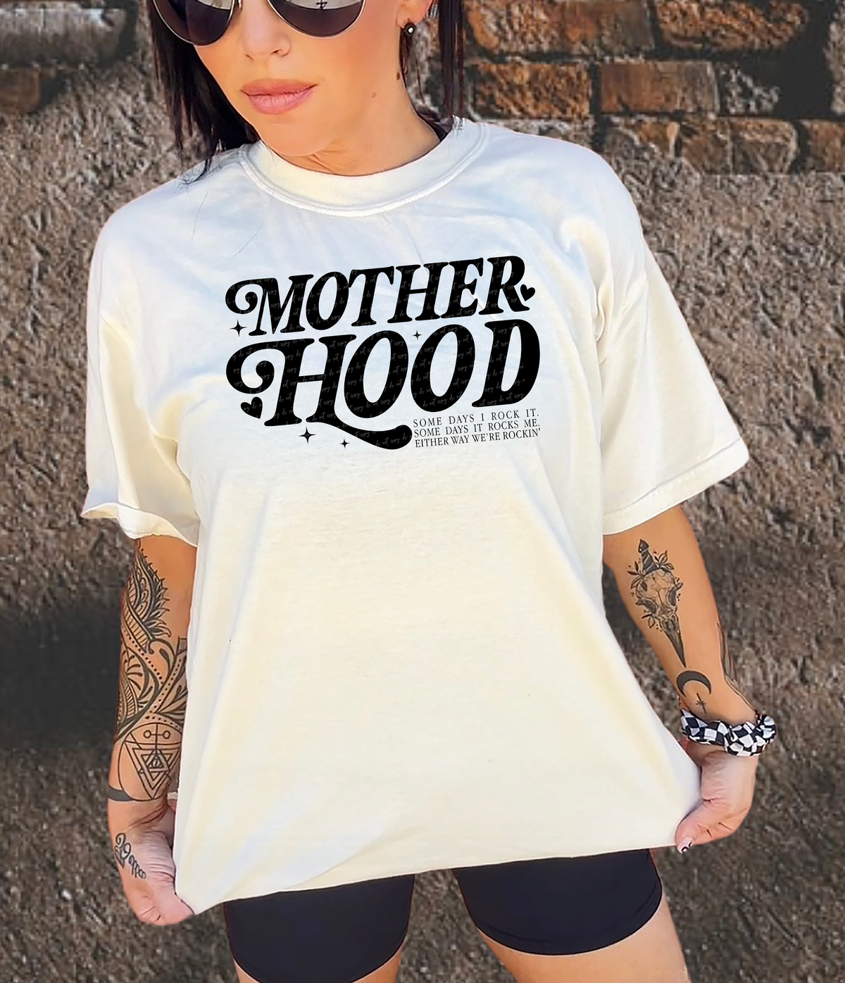 Motherhood Some Days I Rock Some Days It Rocks Me Either Way We're Rockin' 104848 DTF transfer