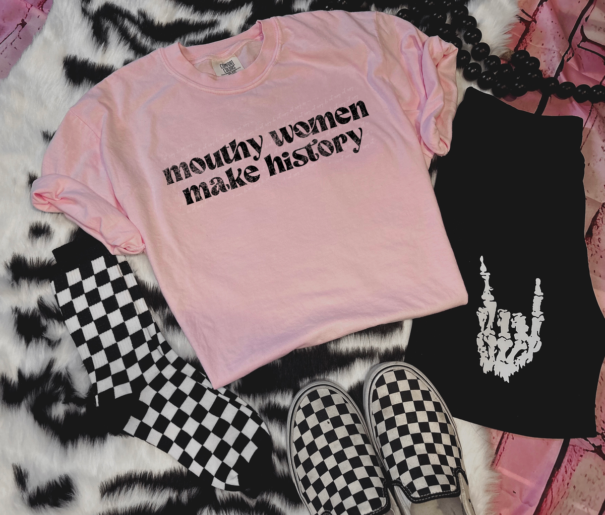 Mouthy Women Make history Black Grunge 86345 DTF Transfer