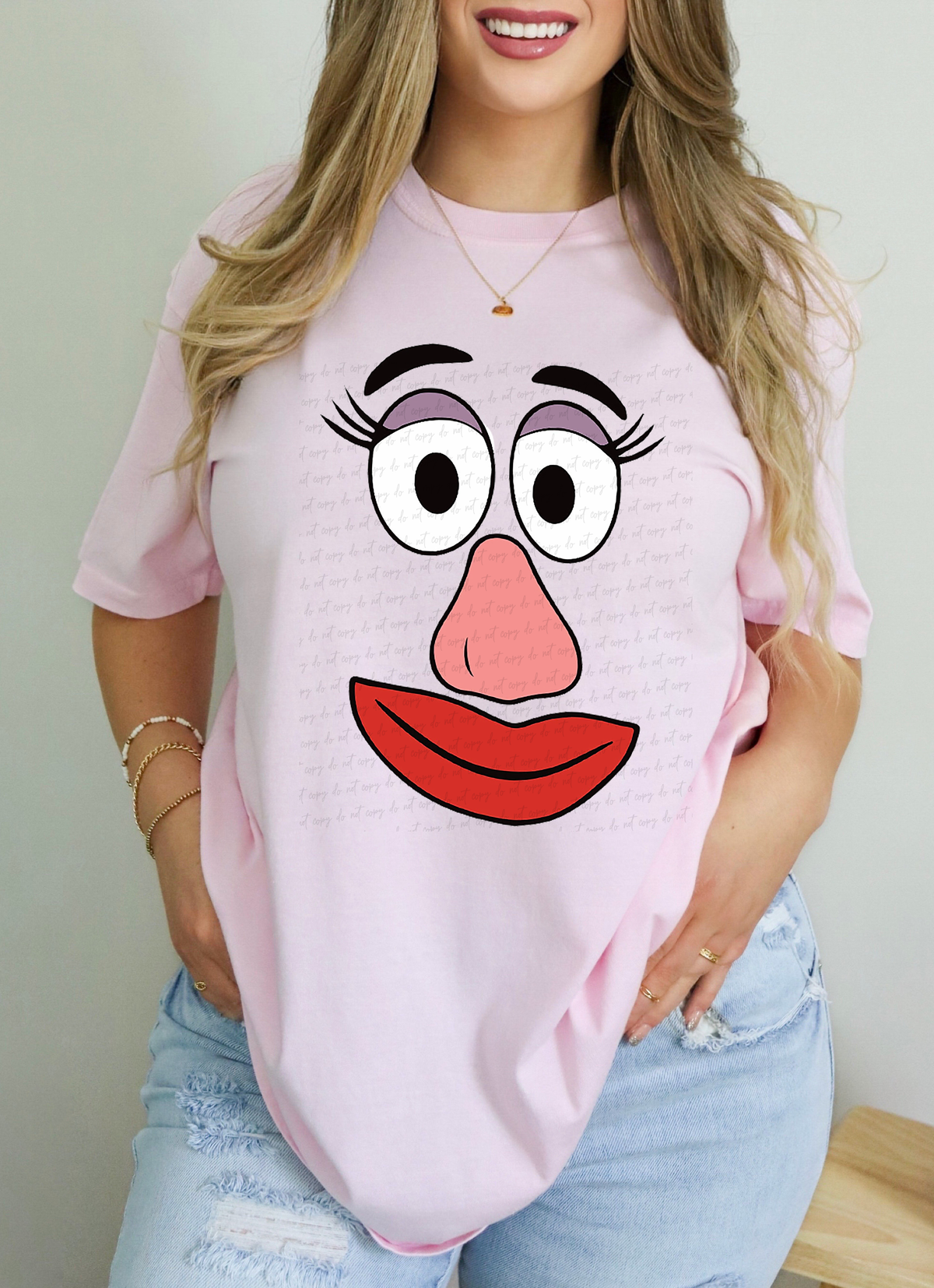 Mrs Potato Head Face with Lashes 115273 DTF transfer