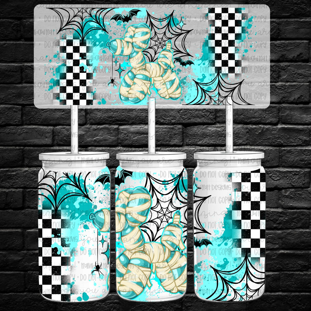Mummy Balloon Dog (RRD) UV DTF WRAP