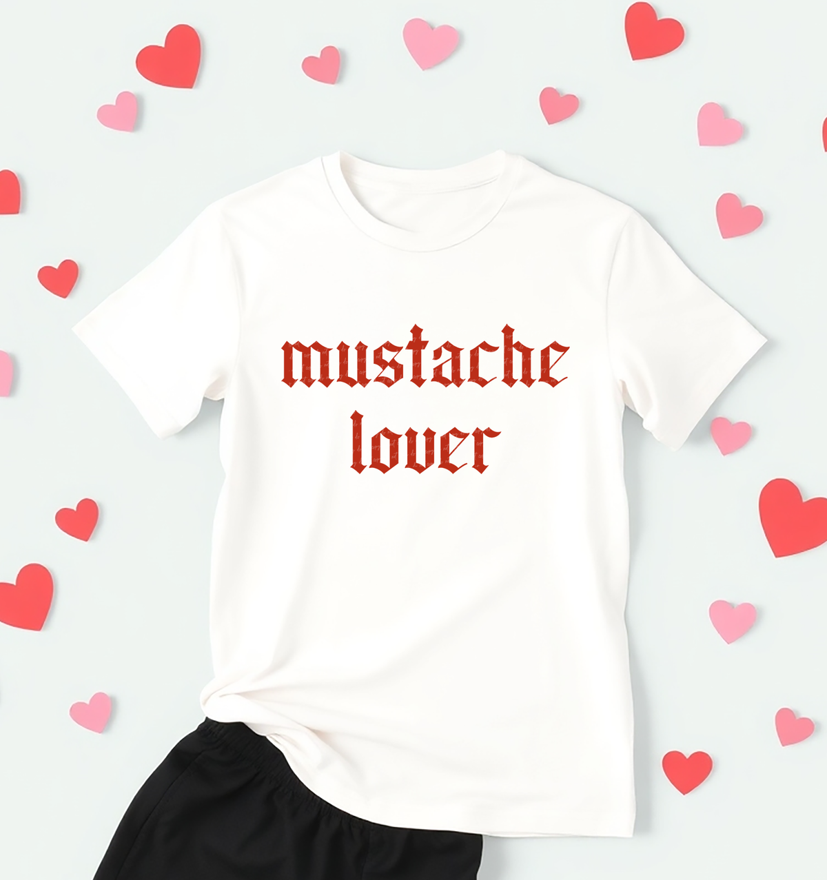 Mustache Lover - Red Gothic 86237 DTF Transfer