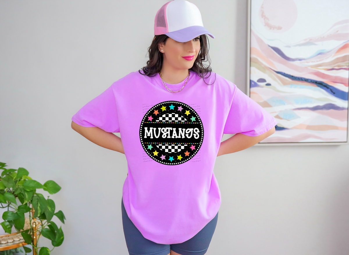 Mustangs Checkered Stars 42190 DTF transfer