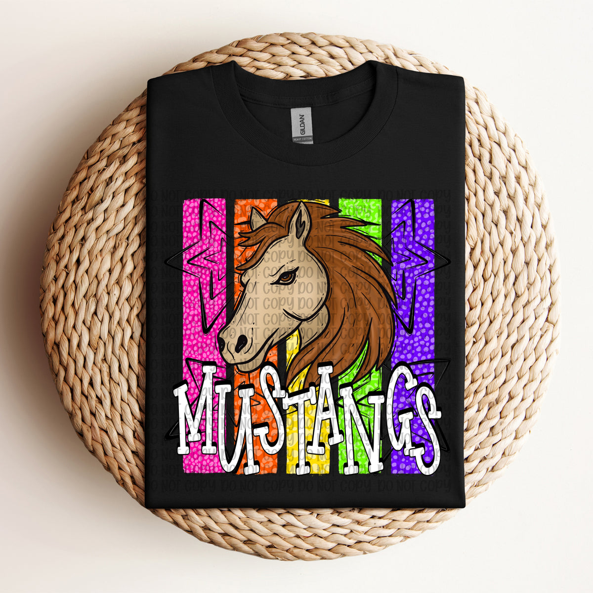 Mustangs neon stripes (VP) DTF Transfer