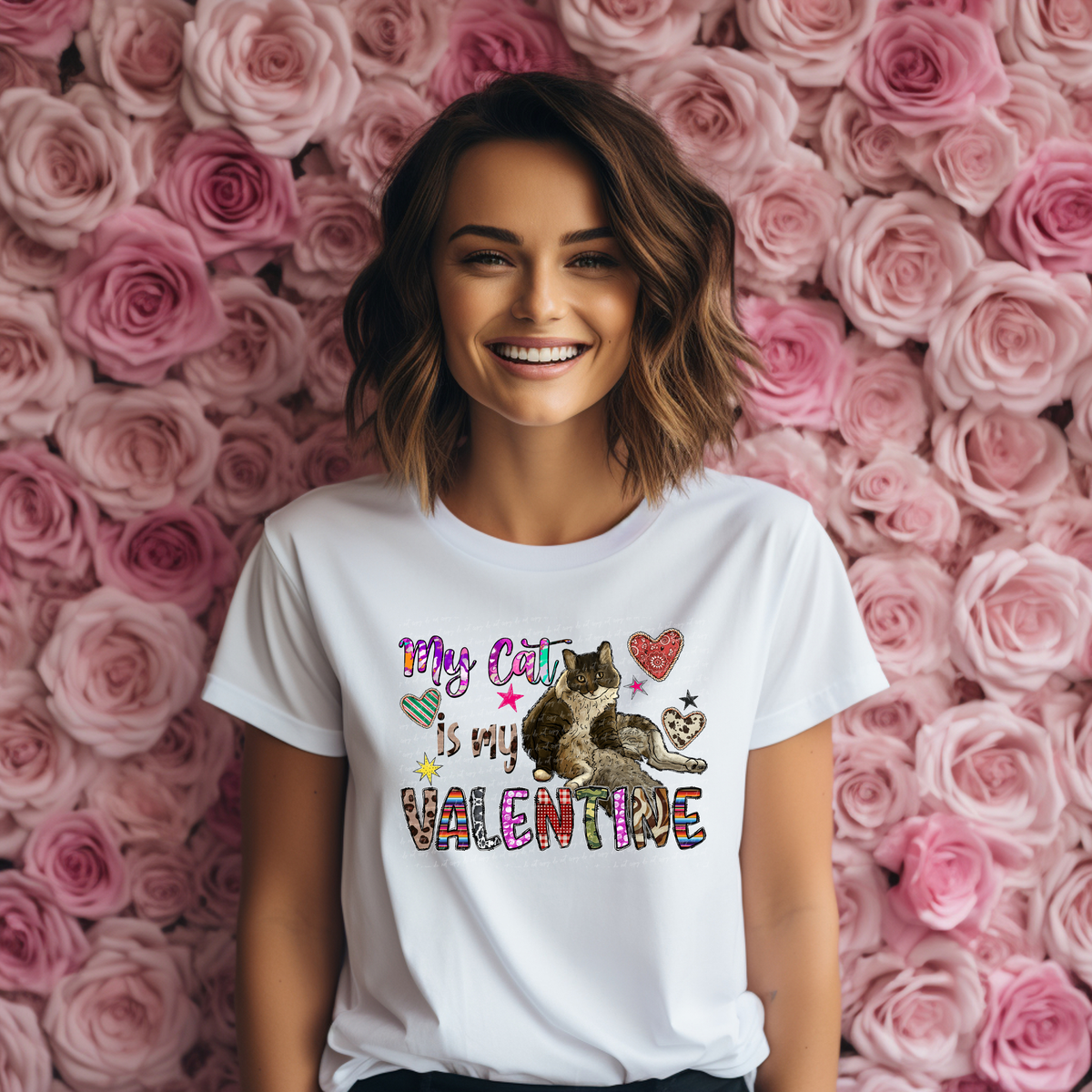 My Cat Is My Valentine 71542 DTF transfer