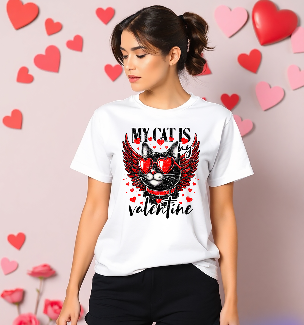 My Cat Is My Valentine 76472 DTF Transfer