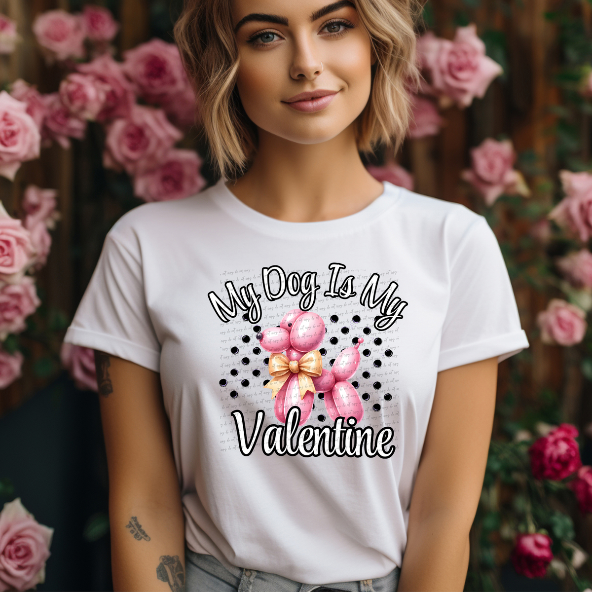 My Dog Is My Valentine Balloon 74942 DTF Transfer