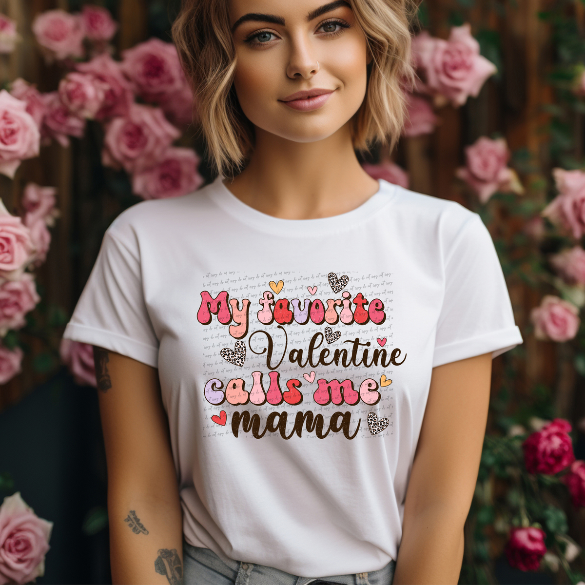My Favorite Valentine Calls Me Mama 71712 DTF Transfer