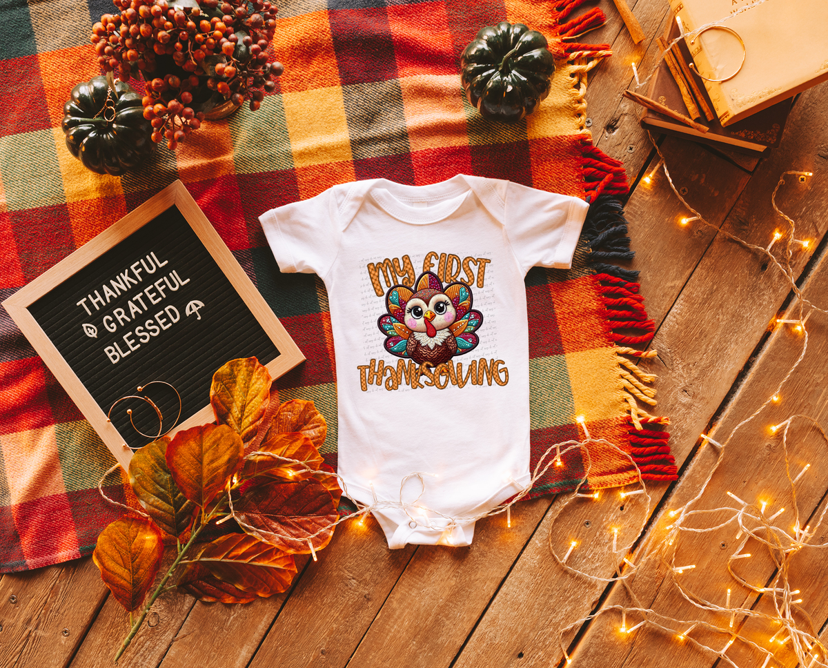 My First Thanksgiving Baby Turkey 63089 DTF transfer
