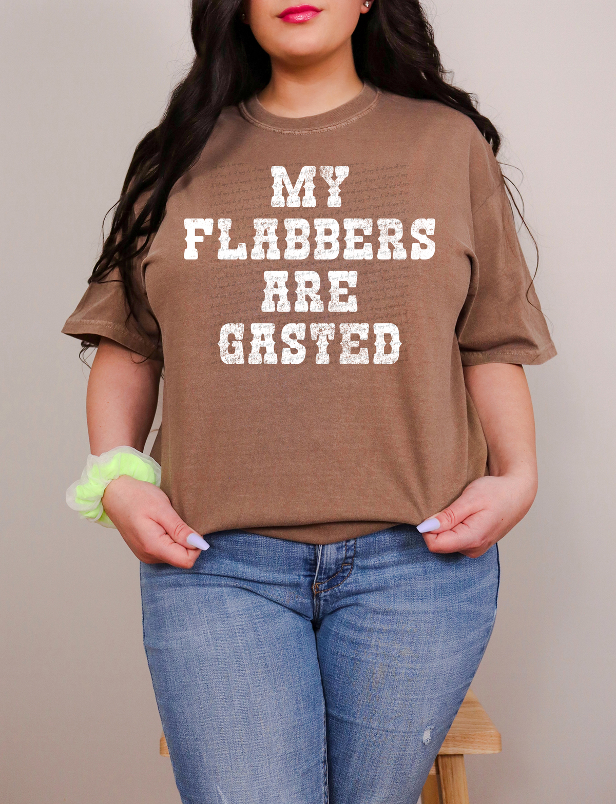 My Flabbers Are Gasted Gothic White Grunge 86800 DTF Transfer