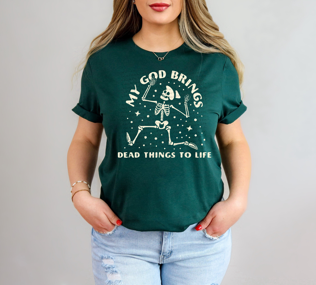 My God Brings Dead Things to Life White 81233 DTF Transfer